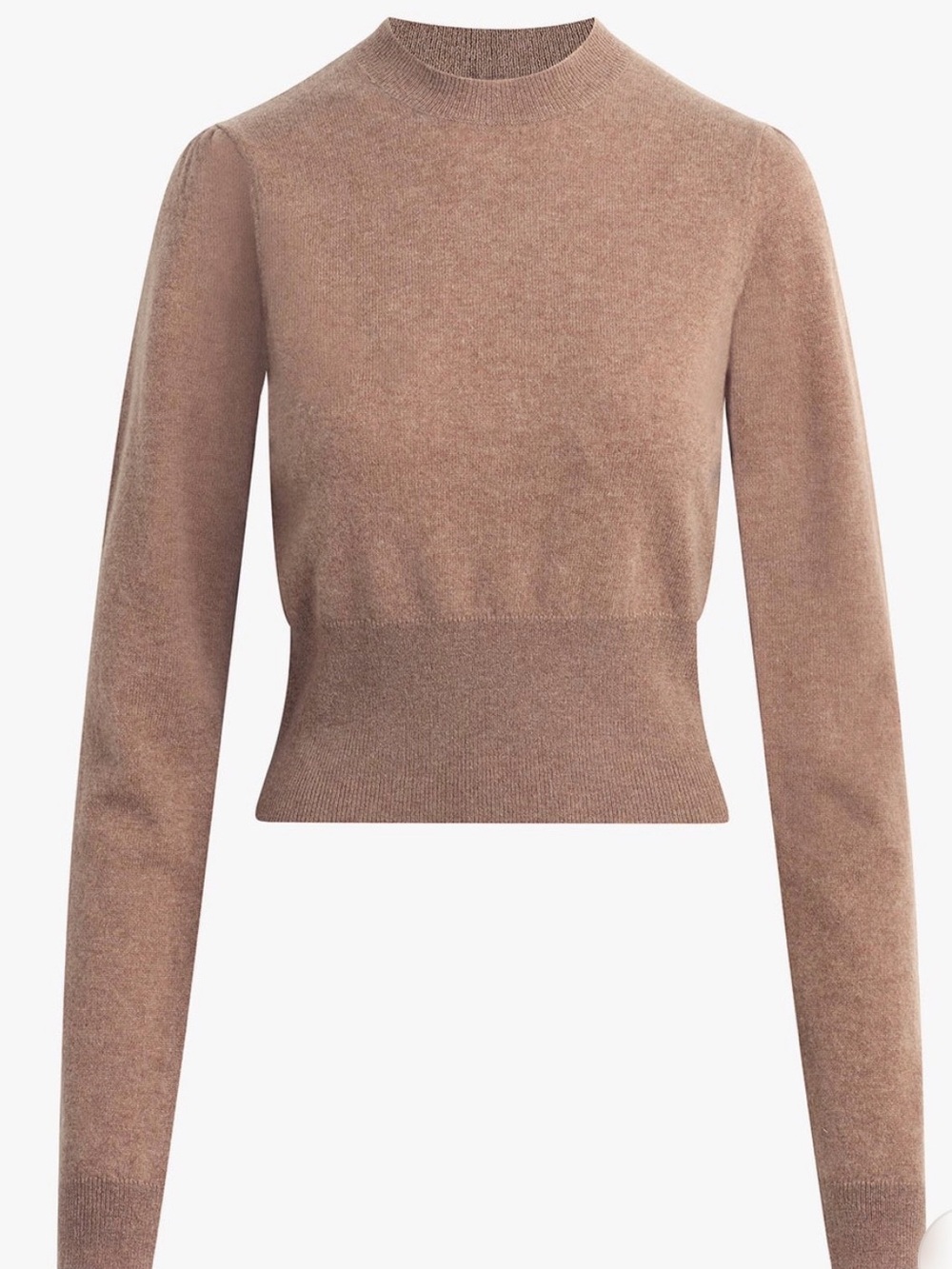 Favorite Daughter Elena Top Cashmere Sweater in Mocha